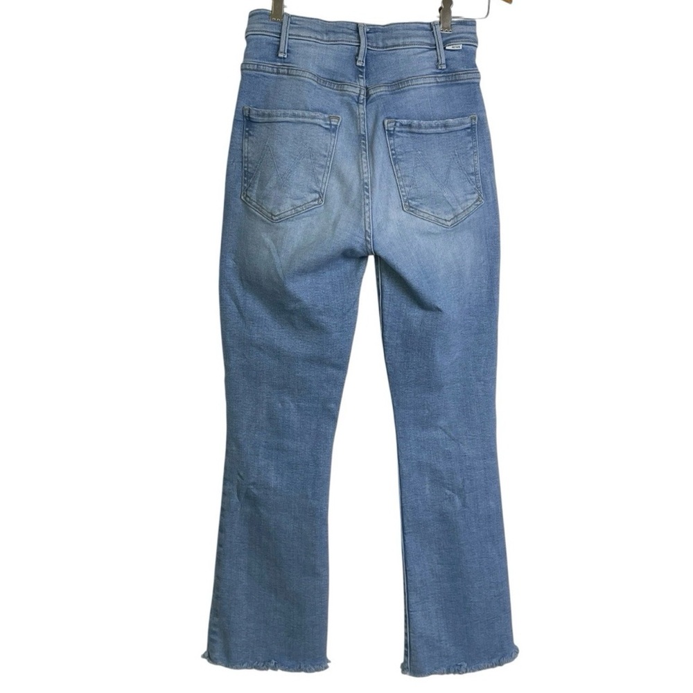 Mother The Hustler Ankle Fray Jeans Size 26 Limited Edition Blue Raw Hem Stretch